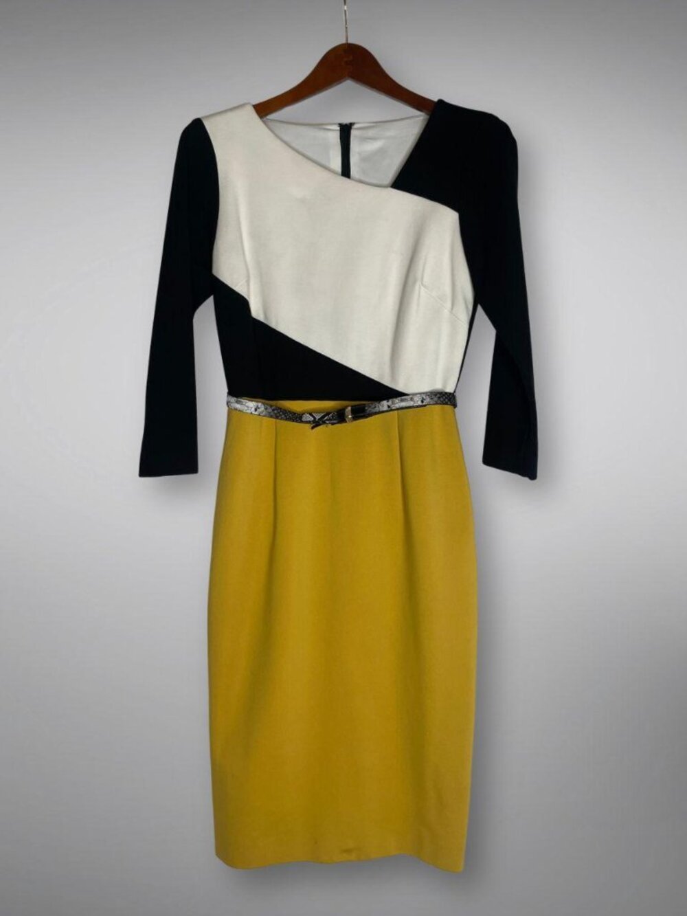 ARCHIVAL 2013 Antonio Melani "Production Original" Midi Color-blocked Dress